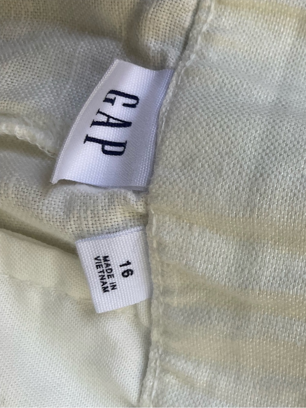 Gap Women’s White Linen Blend Wide Leg Pants Size 16 - Picture 2 of 9